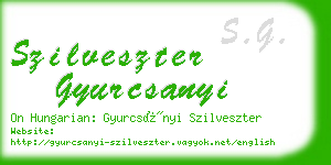 szilveszter gyurcsanyi business card